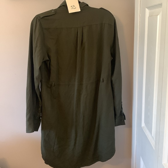 Fig PTP 22” Green 20% Merino WOOL Button Down Dress - Picture 5 of 5
